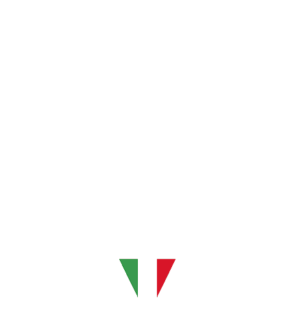 Logo with the text 'Made in Italy' and an Italian flag.